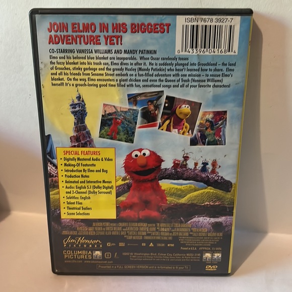 The Adventures of Elmo in Grouchland (DVD, 1999) Sesame Street - Picture 2 of 2